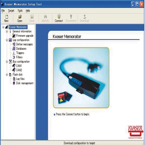 Kvaser Memorator設定用ソフトウェア